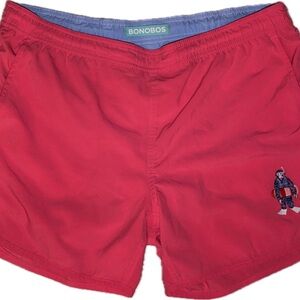 Bonobos pink Swim Shorts with Embroidered Monkey